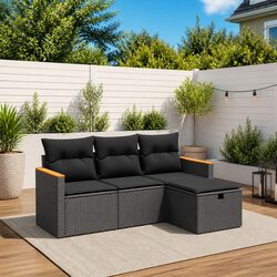 Practical Black Outdoor Sofa Set for Your Patio