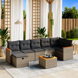 Practical 8 Piece Garden Sofa Set for Versatile Use