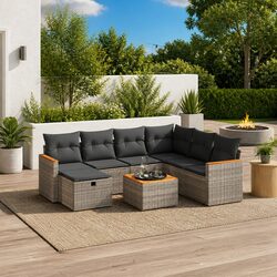 Practical 8-Piece Garden Sofa Set for Outdoor Enjoyment