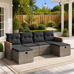 Versatile 6-Piece Garden Sofa Set for Your Patio