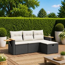 Practical 4 Piece Outdoor Sofa Set for Patio Relaxation
