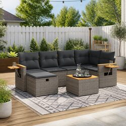 Practical 7 Piece Garden Sofa Set for Your Backyard