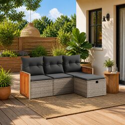 Versatile 4 Piece Garden Sofa Set for Outdoor Use