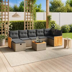 Practical 8 Piece Garden Sofa Set for Outdoor Use