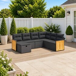 Practical 7 Piece Garden Sofa Set for Your Outdoor Space