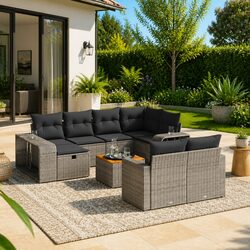Practical 11 Piece Sofa Set for Your Outdoor Area