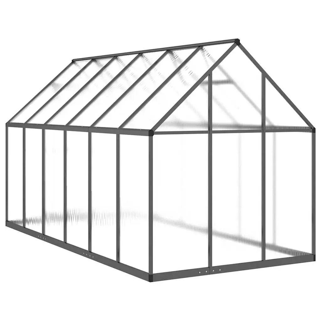 Walk-In Greenhouse Anthracite Aluminium Frame Polycarbonate 334x169x195cm