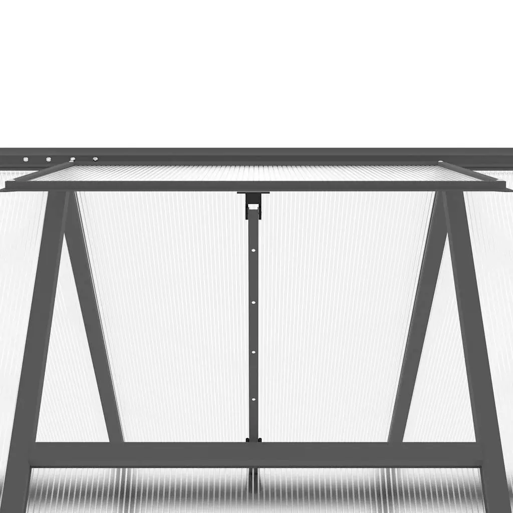 Walk-In Greenhouse Anthracite Aluminium Frame Polycarbonate 334x169x195cm