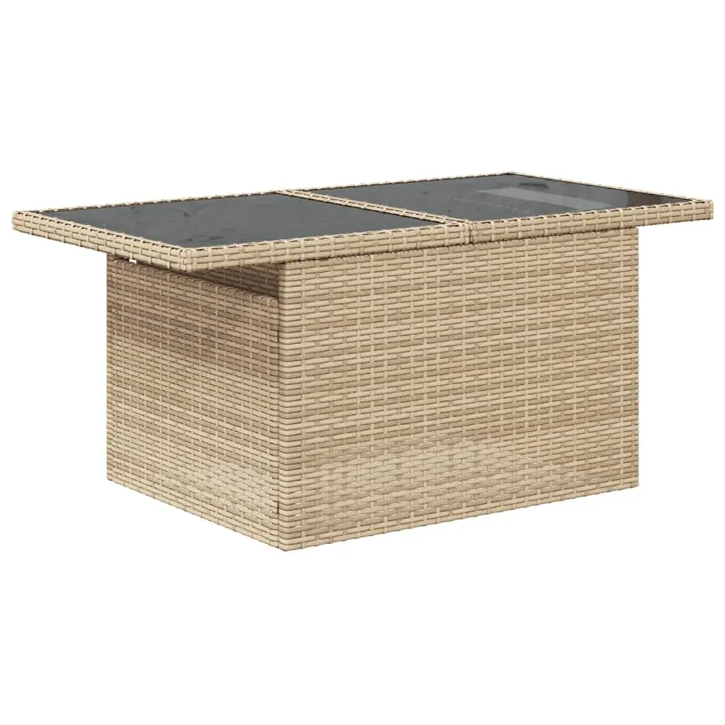 5 Piece Outdoor Sofa Set Modular Furniture Beige PE Rattan with Cushions