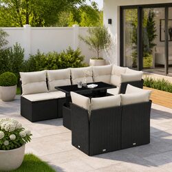 Practical 8 Piece Garden Sofa Set for Outdoor Use