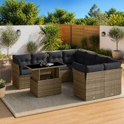 Practical 9-Piece Garden Sofa Set for Your Outdoor Needs