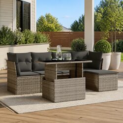 Practical 6-Piece Garden Sofa Set for Outdoor Living