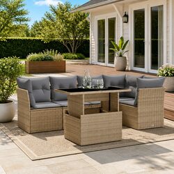 Practical 6 Piece Outdoor Sofa Set for Your Home