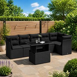 Comfortable 7 Piece Garden Sofa Set for Outdoor Living