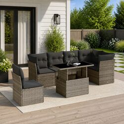 Practical 7 Piece Garden Sofa Set for Outdoor Living