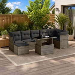 Practical 8-Piece Sofa Set for Outdoor Relaxation