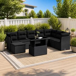 Versatile 9 Piece Sofa Set for Patio and Backyard