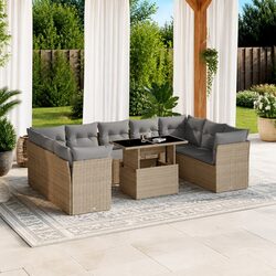 Ideal for Any Outdoor Setting: 10-Piece Sofa Set