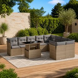 Practical 10-Piece Modular Sofa Set for Your Patio