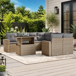 Perfect for Entertaining: 9 Piece Outdoor Sofa Set