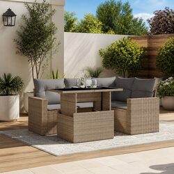 Comfortable 5-Piece Patio Sofa Set with Cushions