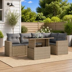 Versatile 6 Piece Garden Sofa Set for Your Patio
