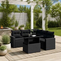 Practical 6 Piece Garden Sofa Set for Outdoor Living