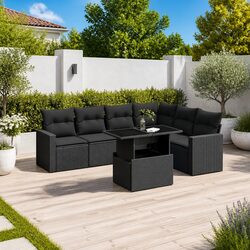 Practical 7 Piece Garden Sofa Set for Outdoor Living