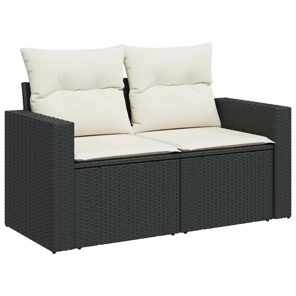 11 Piece Garden Sofa Set Black PE Rattan Outdoor Furniture Patio Lounge with