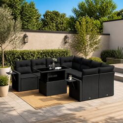Practical 9 Piece Outdoor Sofa Set for Your Patio