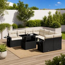 Versatile 9 Piece Garden Sofa Set for Patio Use