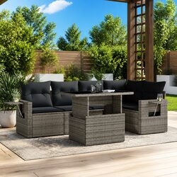 Versatile 6 Piece Outdoor Sofa Set for Family Spaces