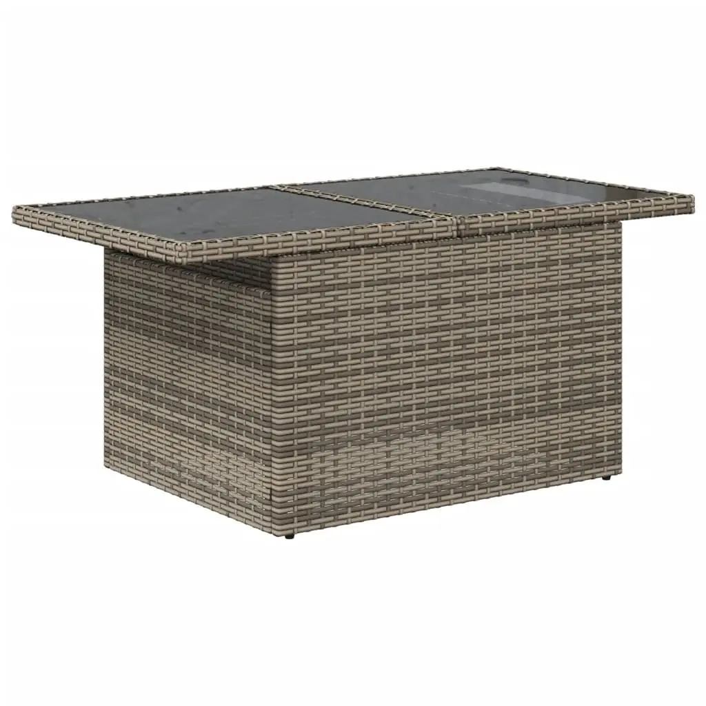 Garden Sofa Set 8 Piece Outdoor Furniture Grey Poly Rattan Modular Patio Seating