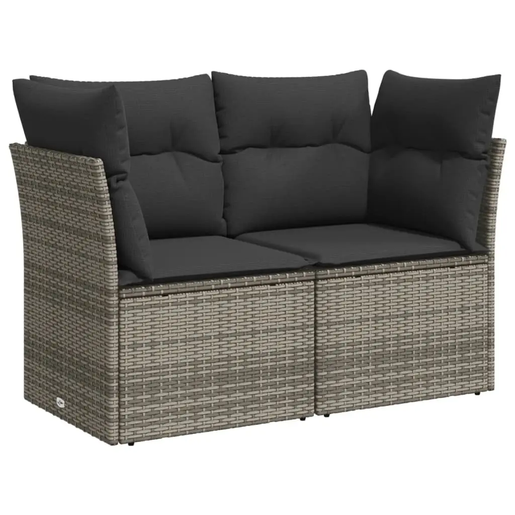 Garden Sofa Set 10 Piece Outdoor Furniture Grey Poly Rattan Modular Patio Lounge