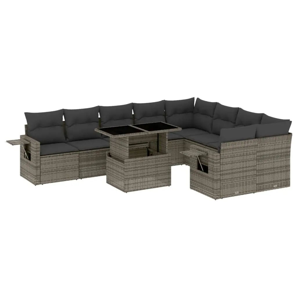 10 Piece Garden Sofa Set Outdoor Furniture Patio Lounge Chair Table Cushions