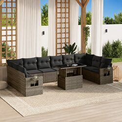 Versatile 11 Piece Patio Sofa Set with Adjustable Features
