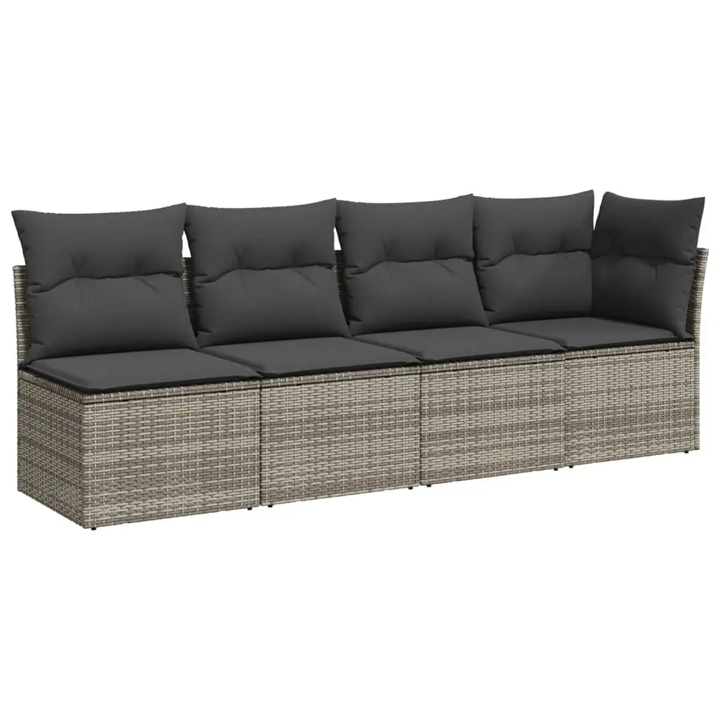 Garden Sofa Set PE Rattan Modular 11 Piece Outdoor Furniture Grey