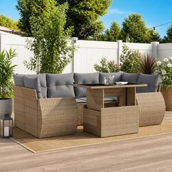Practical Beige Garden Sofa Set for Your Outdoor Spaces