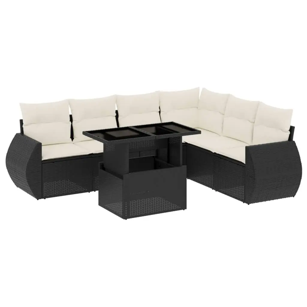 Black Garden Sofa Set for Outdoor Comfort