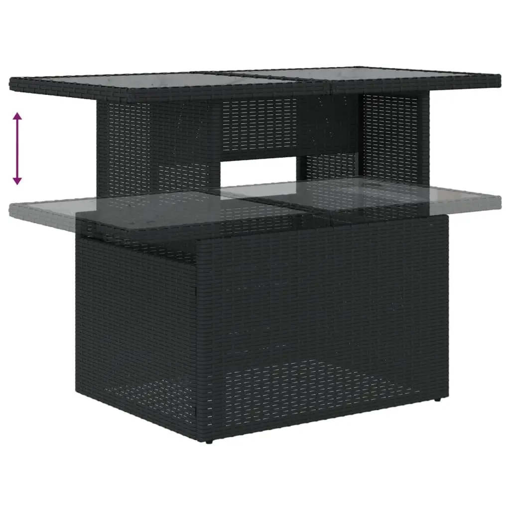 Black Garden Sofa Set for Outdoor Comfort