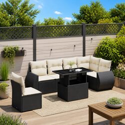 Practical 7 Piece Sofa Set for Outdoor Use