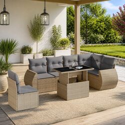 Practical 7 Piece Sofa Set for Outdoor Gatherings