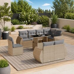 Versatile 9 Piece Garden Sofa Set for Outdoor Spaces