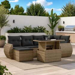 Perfect for Entertaining: 7-Piece Garden Sofa Set