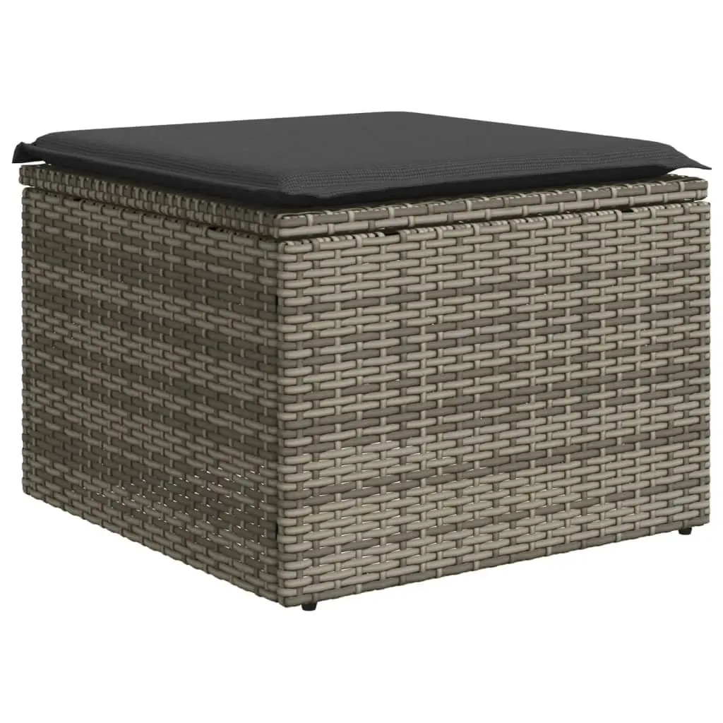 Garden Sofa Set 7 Piece Outdoor Furniture Grey Poly Rattan Patio Lounge Modular