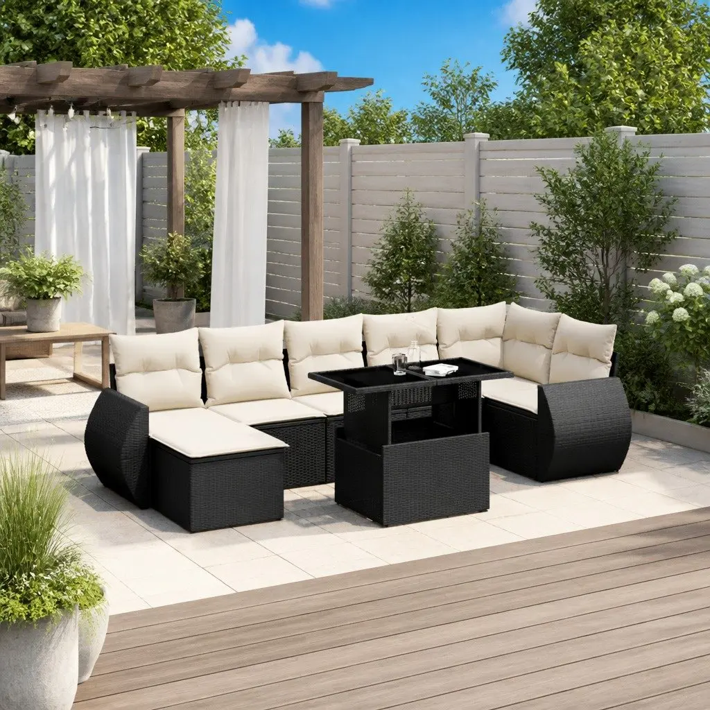 8-Piece Garden Sofa Set for Outdoor Use
