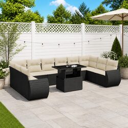 Versatile 11-Piece Outdoor Sofa Set in Black