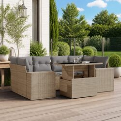 Practical 7 Piece Garden Sofa Set for Outdoor Use