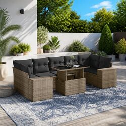 Practical 8 Piece Garden Sofa Set for Any Space