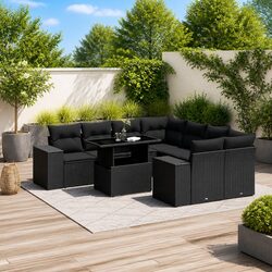 Versatile 9-Piece Sofa Set for Outdoor Living Spaces